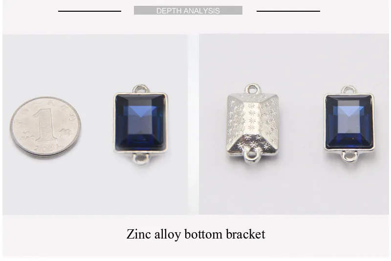 Бесплатная доставка 10x14 мм 20 шт. двойная петля прямоугольная хрустальная