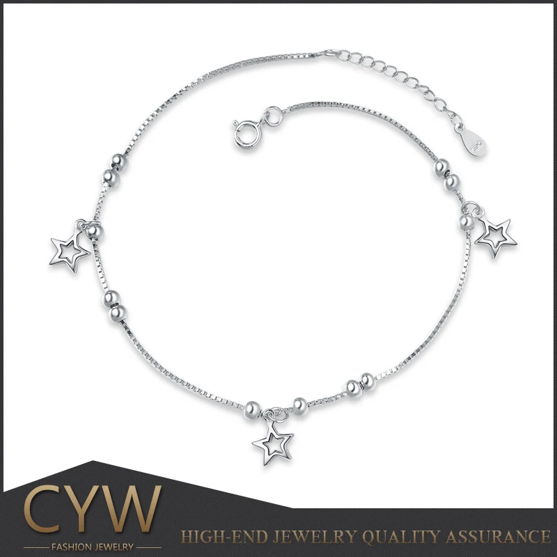 Настоящее Ограниченной Ножной Браслет Женщины 2017 Новый Стерлингового Серебра 925