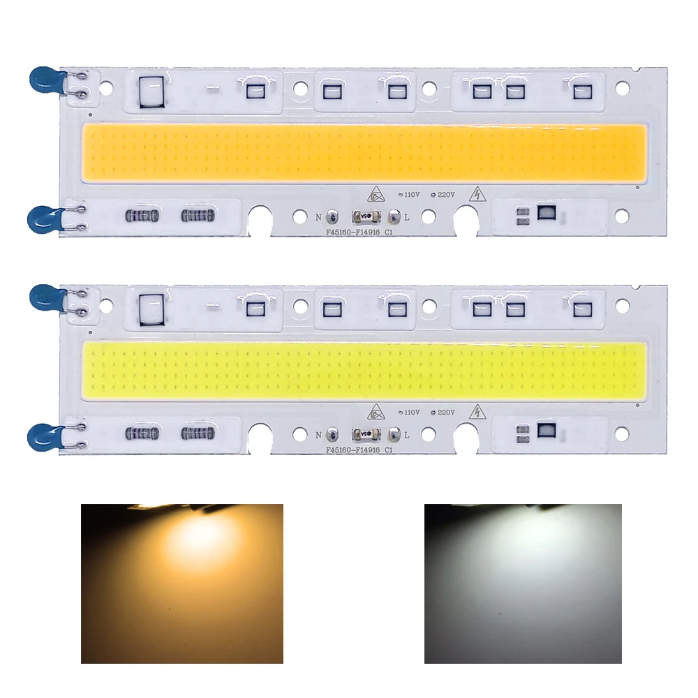 5 шт. Смарт IC LED COB Чип IP65 30 Вт 50 70 100 150 AC 220 В 110 интегрированный прямоугольный луч DIY