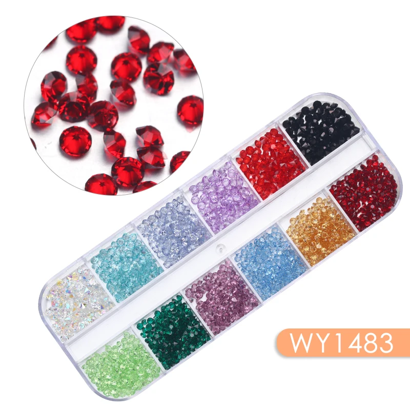 Elessical 12 сетки/блеск для ногтей с блестками разноцветные стразы/Shell/металлической