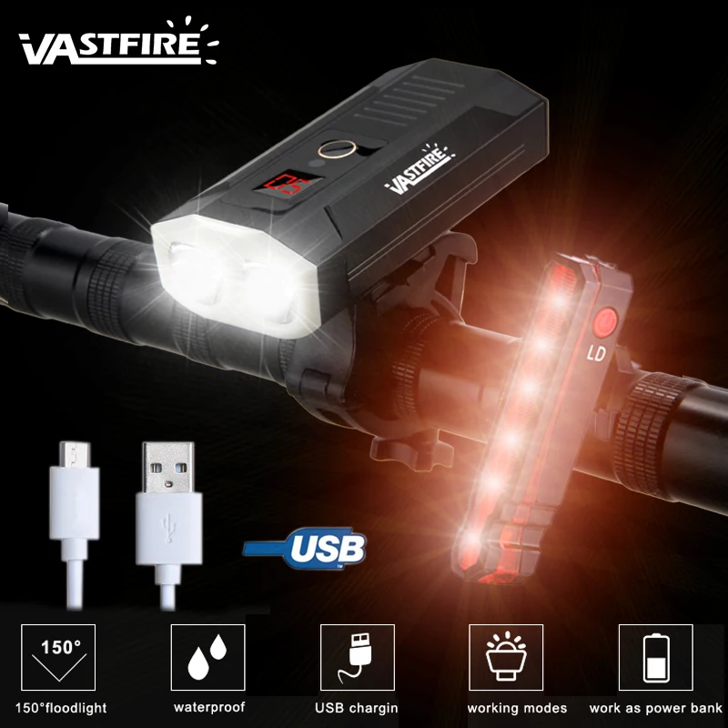 5 режимов USB Перезаряжаемый MTB велосипедный светильник велосипедный передний светильник 1000LM 2 светодиодный фонарь с бусинами высокая яркость велосипедный налобный фонарь