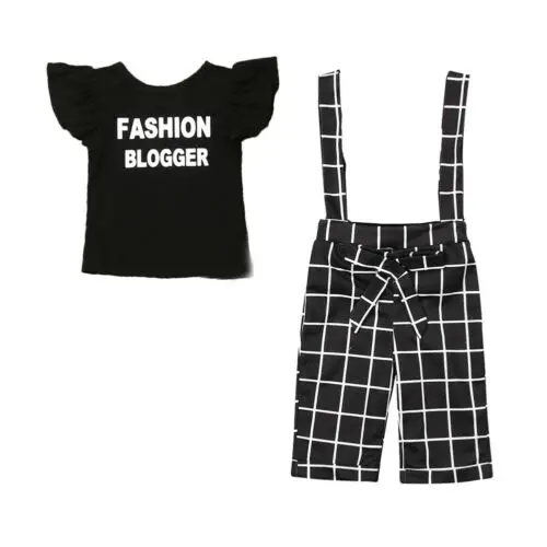 Комплект одежды из 2 предметов для маленьких девочек летняя футболка с рисунком +