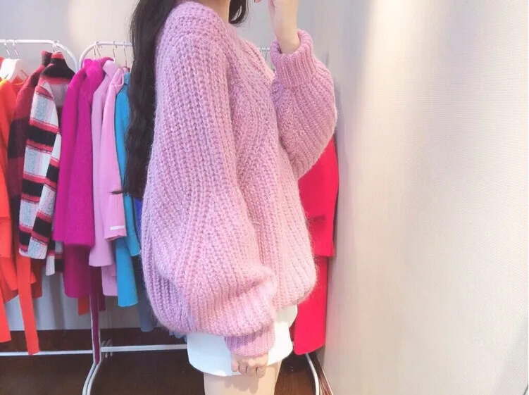 2020 Autumn New Women Knitted Pullover Sweater Fashion Batwing Sleeve Pure color Casual O Neck WYT96 | Водолазки