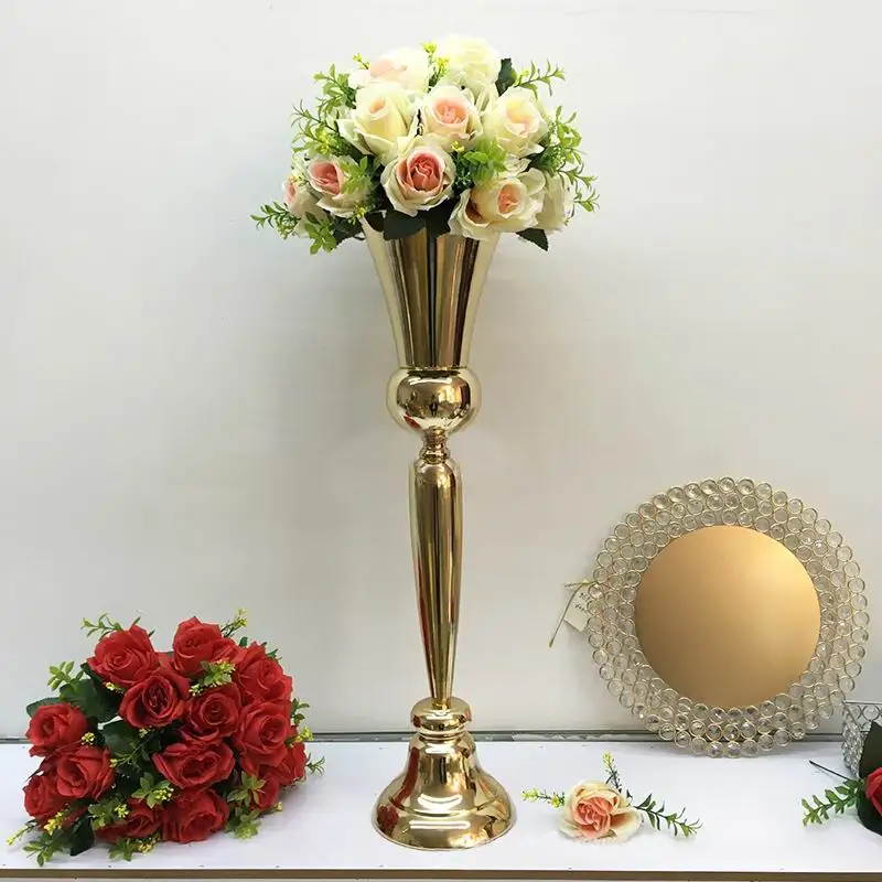 $10 шт. золотые вазы для цветов вечеринки торжества дорожного центральные части