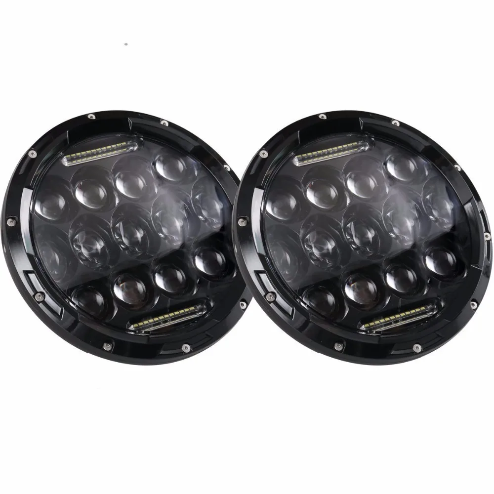 

promotion! 1 pair 7" 7inch 75W LED Headlight 12V 24V Led DRL Light for Hummer