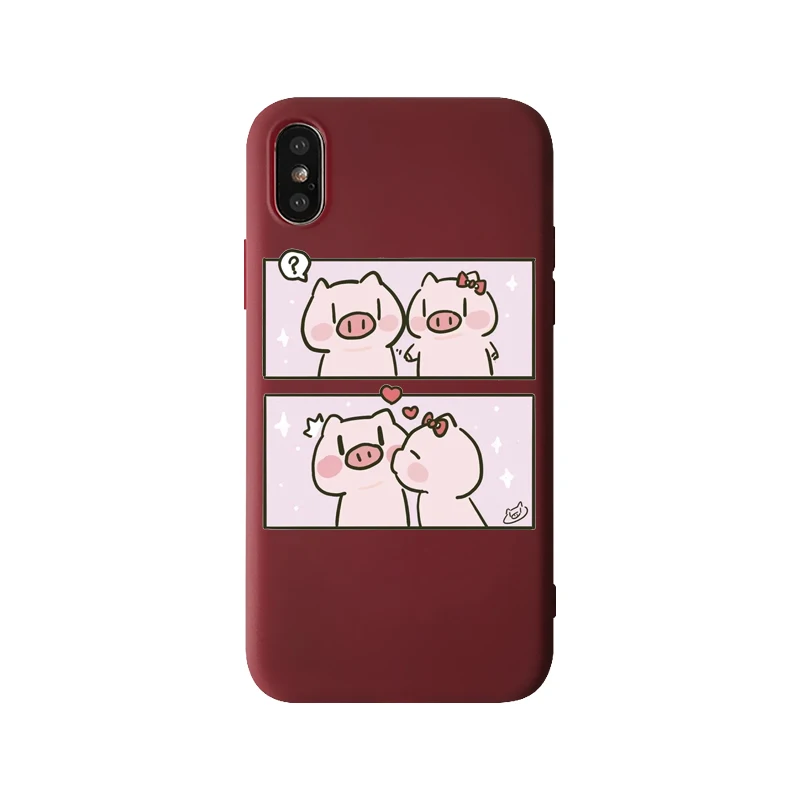 Cute Cartoon Animal back Case For iPhone XS Max XR X 6 6S 7 8 Plus 10 8plus case Lovely Candy Color Soft TPU Phone Back Cover |