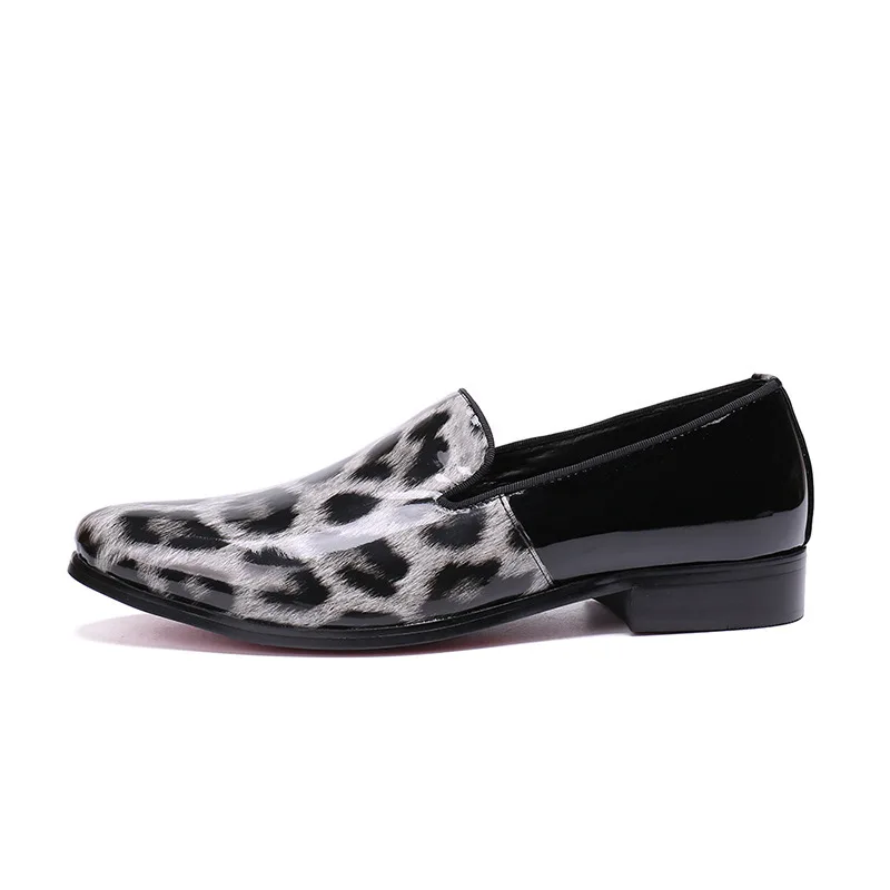 

Korean Leopard Pattern Men's Summer Fashion Men's Shoes Luxury Fashion Nightclub Wind Wedding Shoes Business Dress Casual Shoes