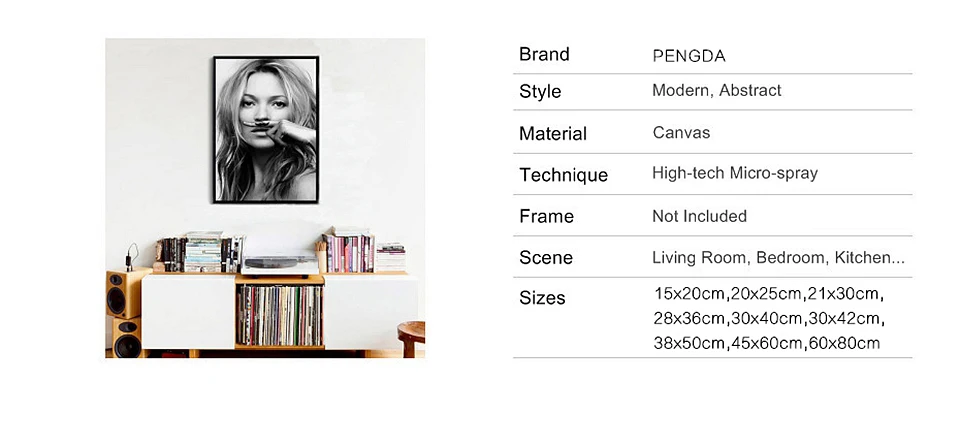 Nordic Стиль стены Книги по искусству Плакат Индивидуальные печати живопись индивидуальный заказ 1 шт. холсте абстрактные картины Home Decor фото рамки