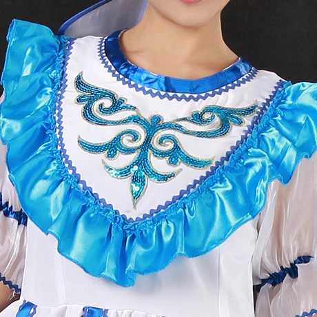 Традиционный стиль женский костюм макси платья российские танцевальные костюмы