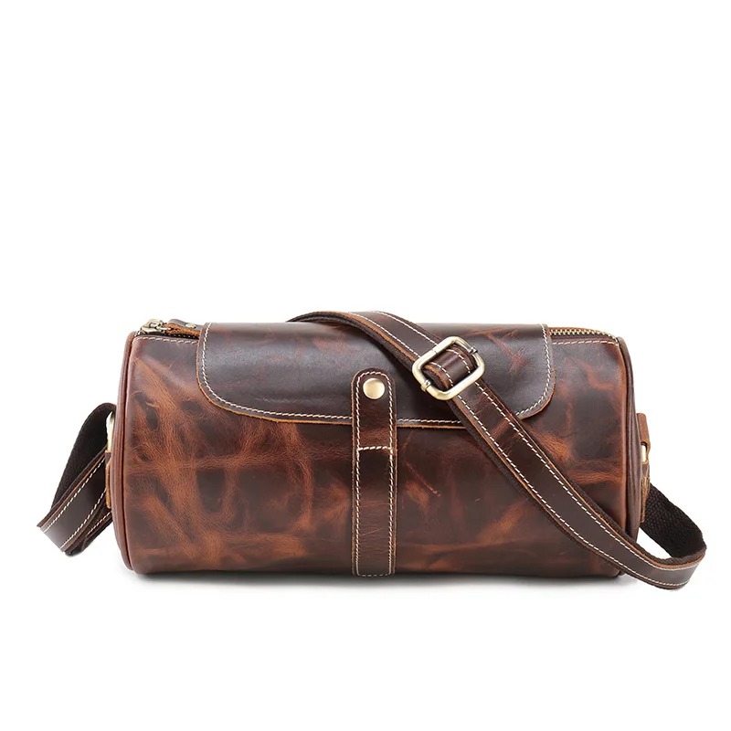 Новинка 2017 сумка на одно плечо ретро crazy horse кожаная сумка-барабан Наклонная Сумка