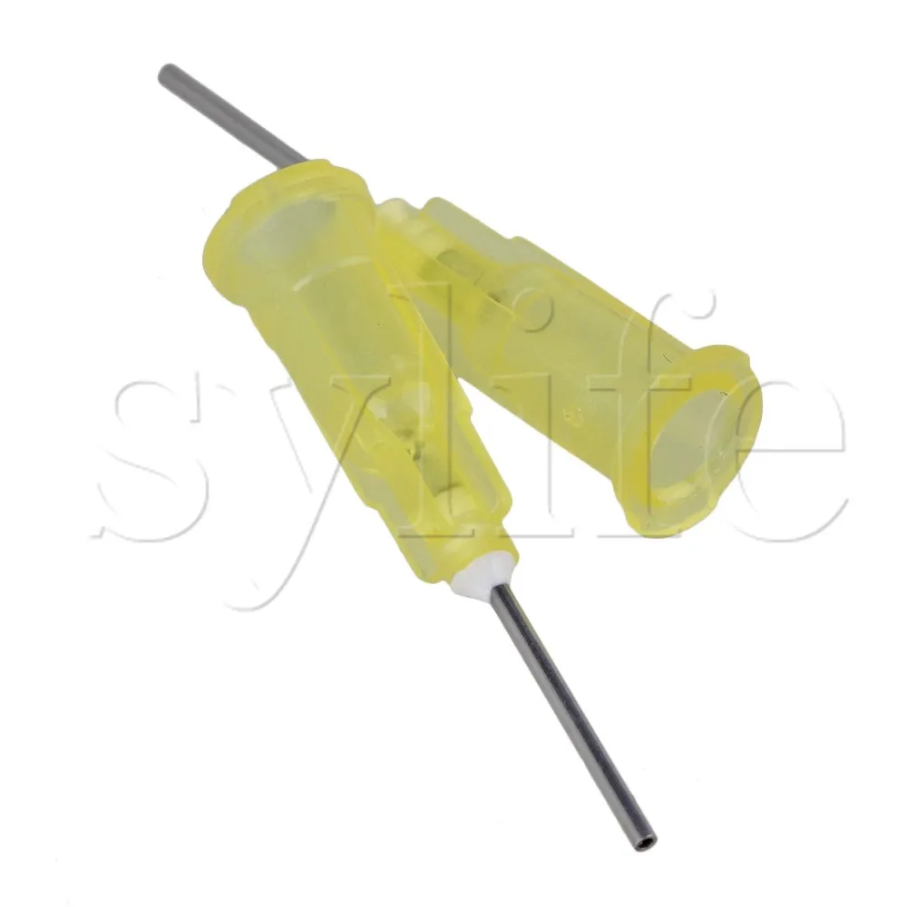 

100 Piece Dispensing Blunt Needle Tip 1/2" Yellow 20Ga For Industrial Use