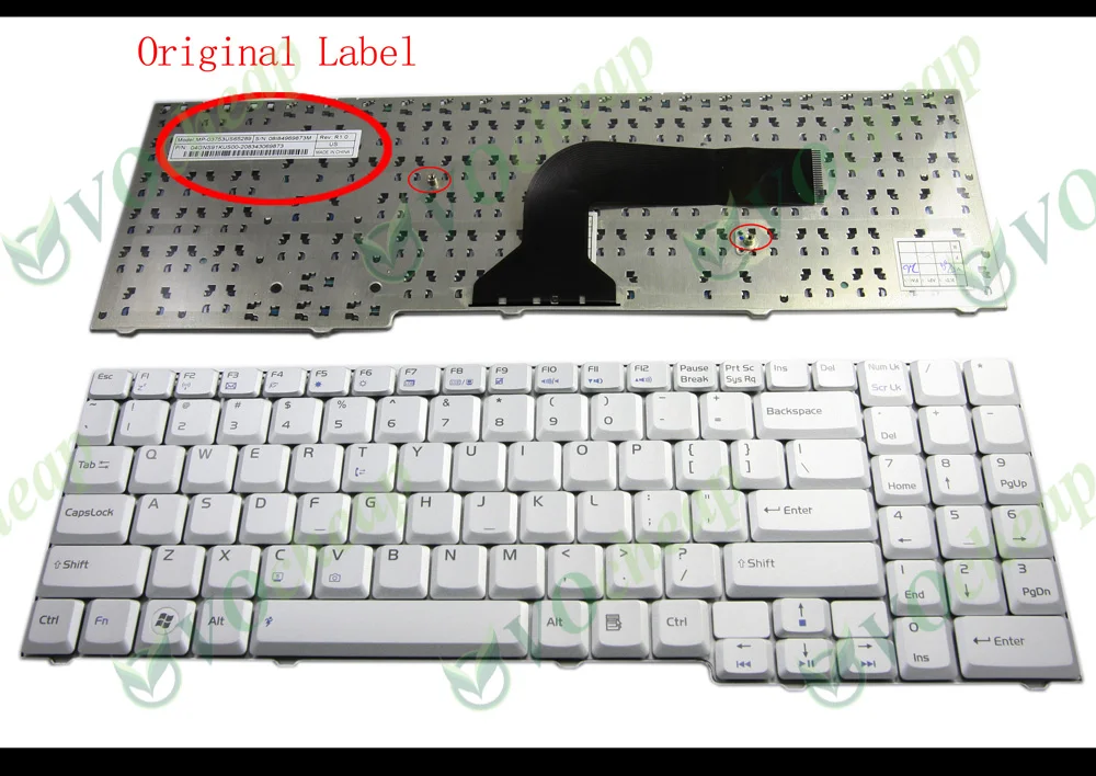 

New Laptop Keyboard for ASUS M50 M70 X55S X55Sa X55Sr X55Sv X57 X70 X71 G50 G70 G70G G71 G71G Silver US Version MP-03753US65289
