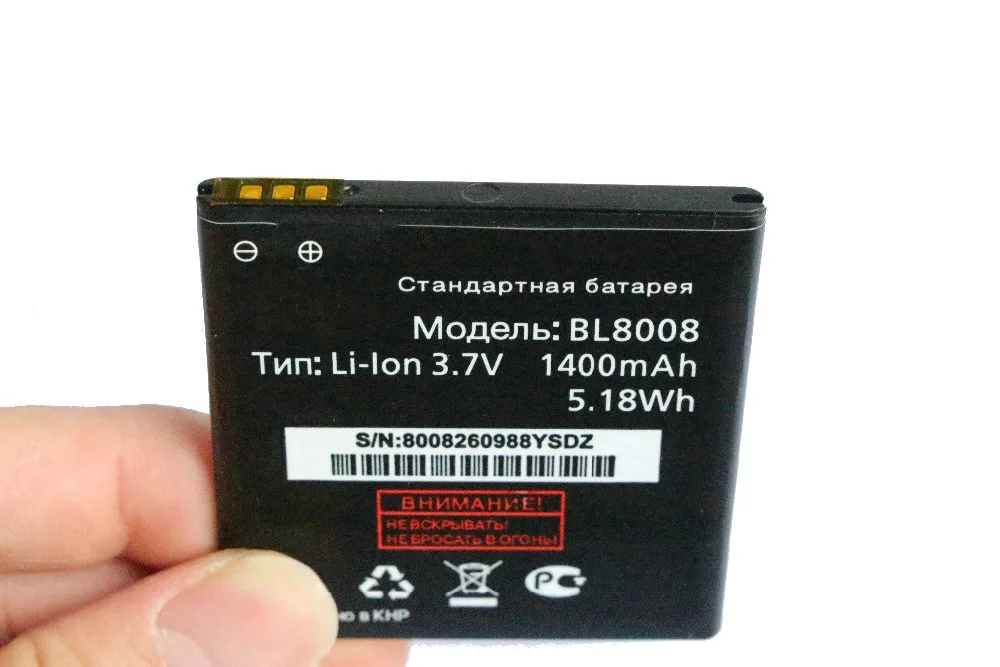 Сменный литий ионный аккумулятор BL8008 1400 мАч/5 18 Вт/ч 3 7 В постоянного тока для FLY BL