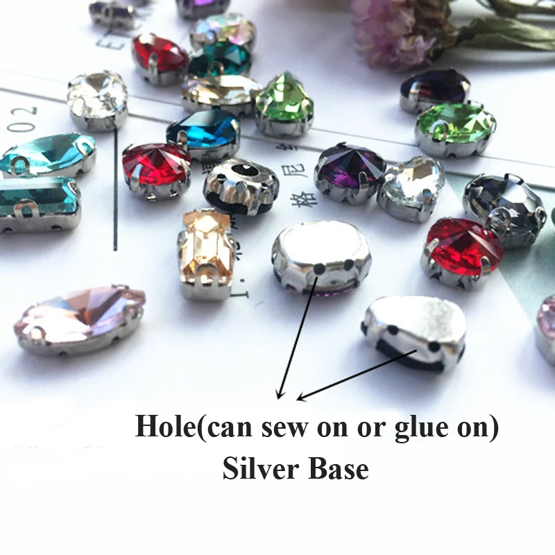 Кристаллы Rhinestone прямоугольной формы с плоской задней частью для шитья, в форме D-когтя, для декорирования свадебных нарядов: 5x10мм, 5x15мм, 7x21мм.