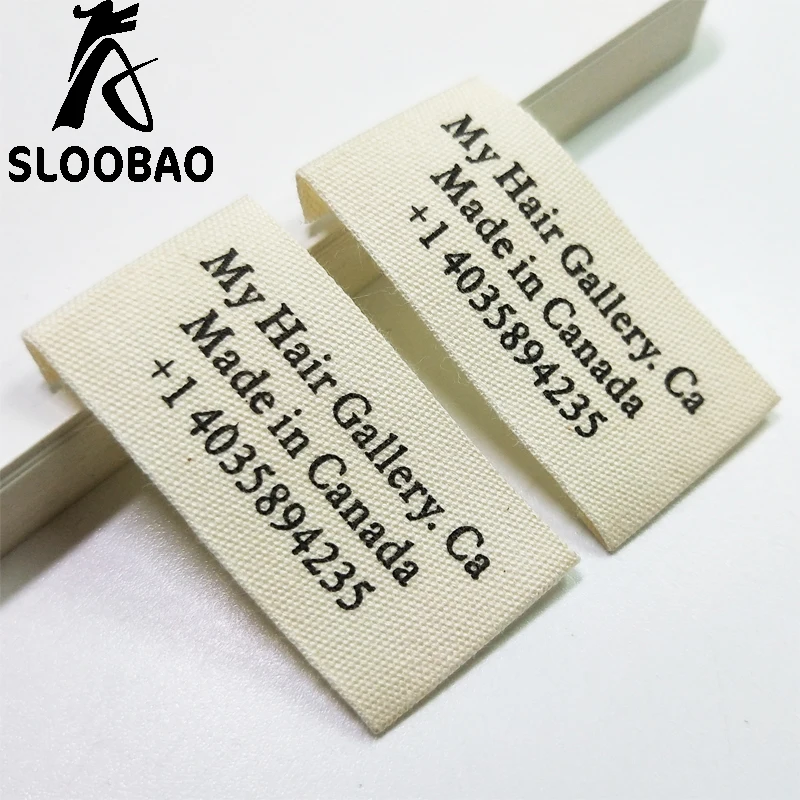 Sloobao 1000 шт бежевые хлопковые тканые бирки для шитья аксессуаров этикетки