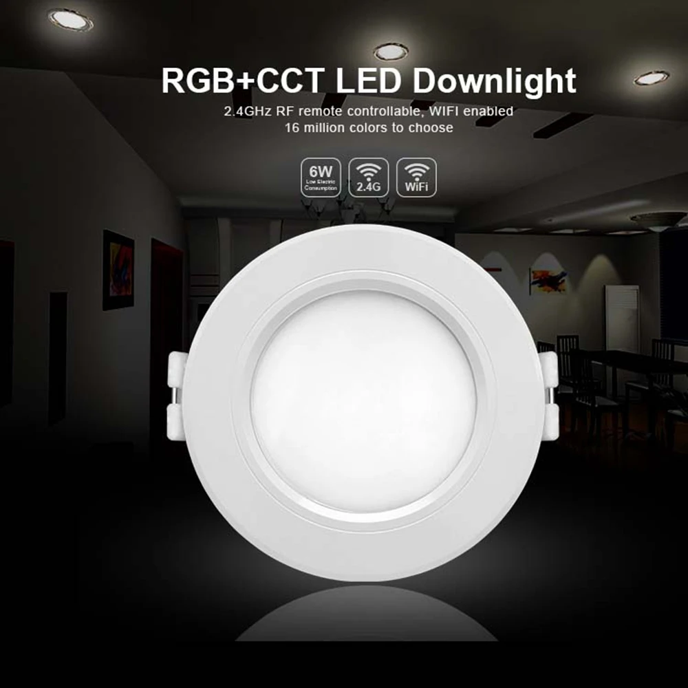 MiBoxer FUT068 6 Вт RGB + CCT светодиодные светильники 2 4 GHz RF пульт дистанционного