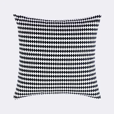 decorative cross waved line simple black white print cushion cover fancy housewarming gift sofa chair floor pillow | Дом и сад