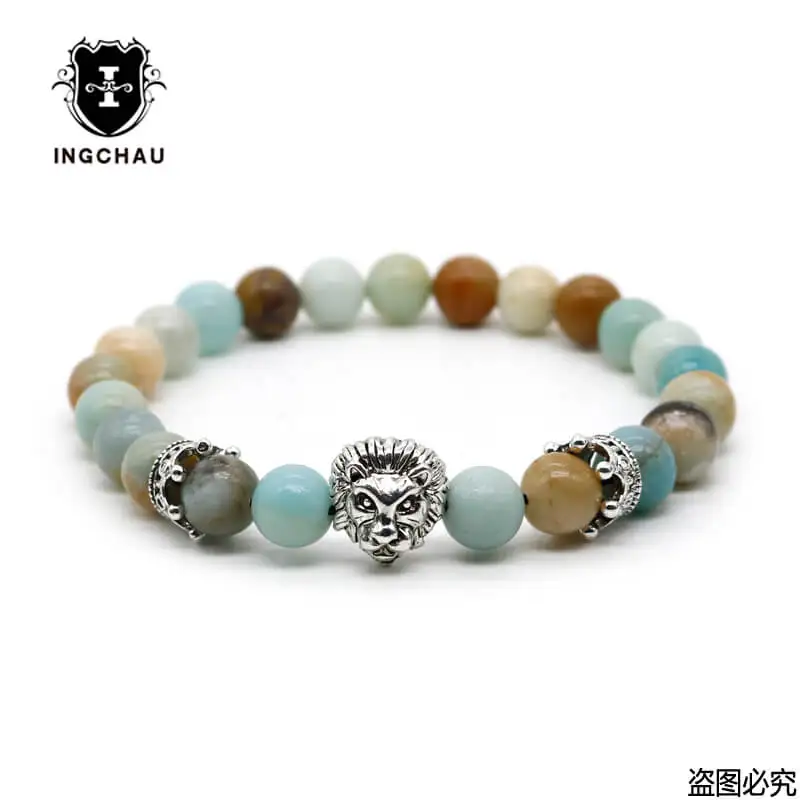 Античный золотой браслет с головой льва в виде животного мужские черные браслеты