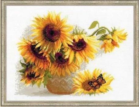 

Needlework,DIY Cross Stitch,Sets For Embroidery kits,14CT&16CT&18CT,sunflower