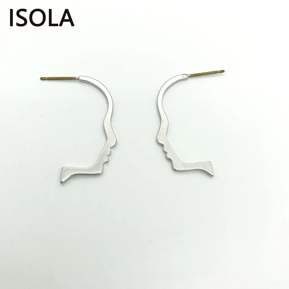 ISOLA Mini Face Shape High Quality Cooper Lineament Attractive Statement Drop Earrings Gift For Woman Jewelry | Украшения и