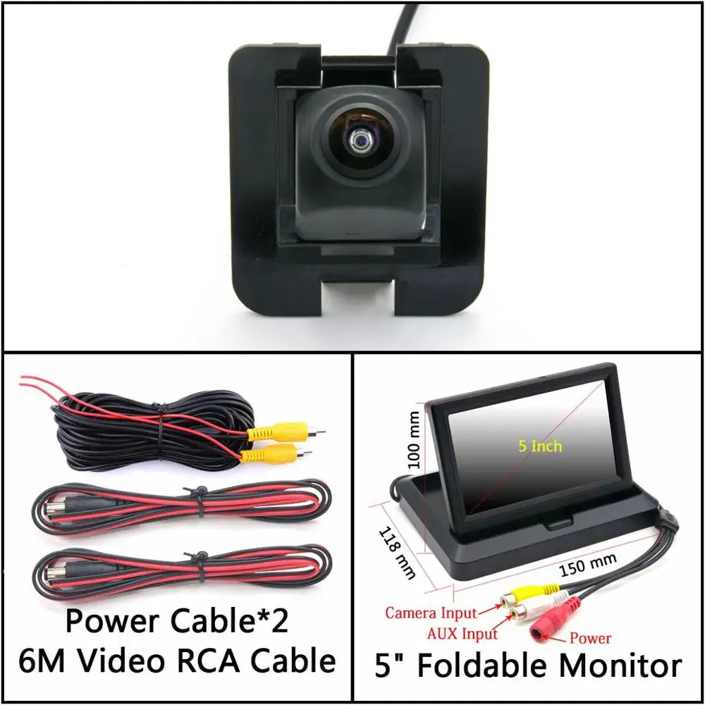 Cam N 5 inch Fold 175 градусов HD камера заднего вида для Mercedes Benz S Class W204 W212 W221 Viano Vito S65 S63 S55 AGM монитор парковки автомобиля - Название цвета: Cam N 5 inch Fold