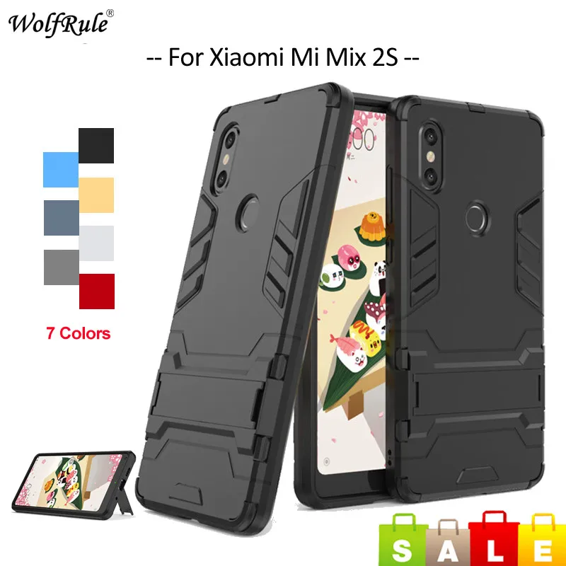 Для подходящих чехлов Xiaomi Mi Mix 2S Чехол Мягкий силикон и PC Бампер держатель чехол