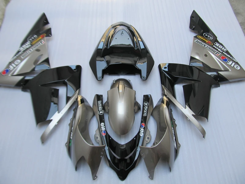 

Customize Motorcycle Fairing Kits For Kawasaki ZX10R 2004 2005 NINJA ZX 10R 04 05 Gray Black Fairings Set SZ15