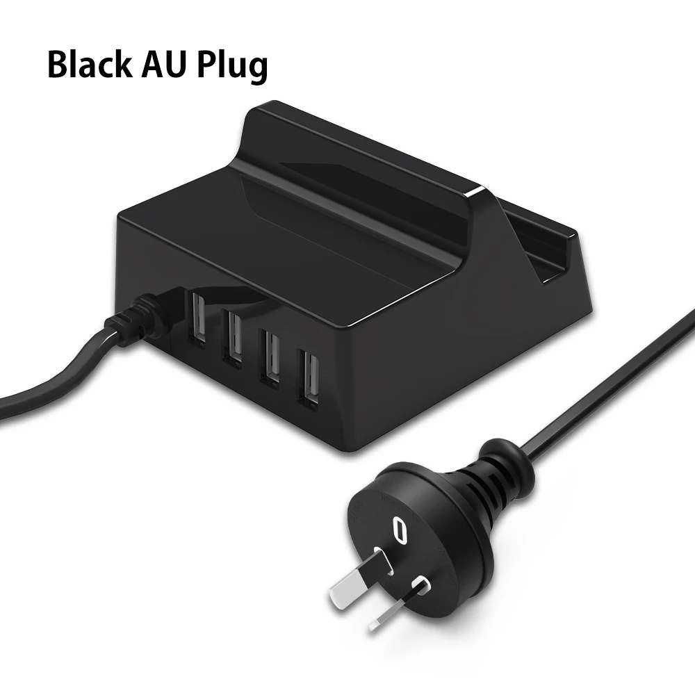 Держатель зарядного устройства USB ORICO 4 порта настольное умное зарядное устройство с креплением для телефона/планшета для samsung iphone power Bank-(CHK-4U - Тип штекера: Black AU