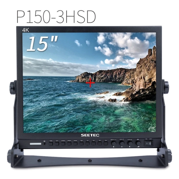 Seetec P150-3HSD 15 дюймов алюминиевый HD Pro 3G-SDI HDMI вещательный монитор с Peaking Focus Assist проверить поле 1" ЖК-монитор