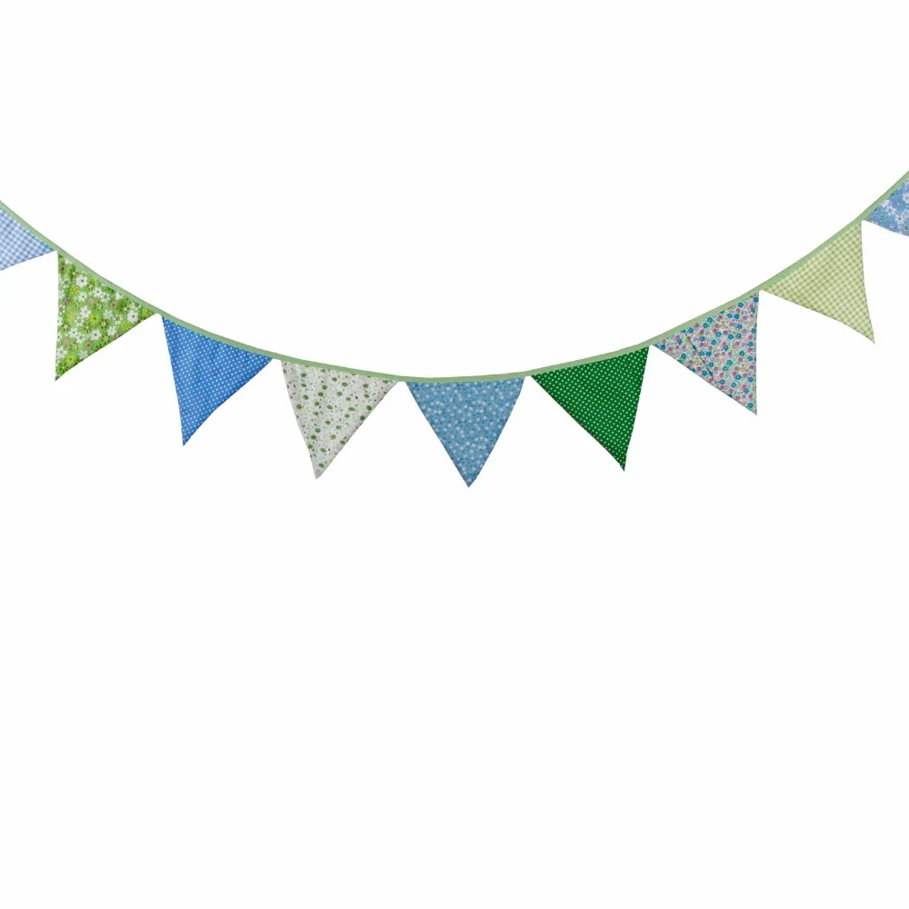 Новинка 3 2 м 12 флагов зеленое пасторальное украшение тканевый флажок для