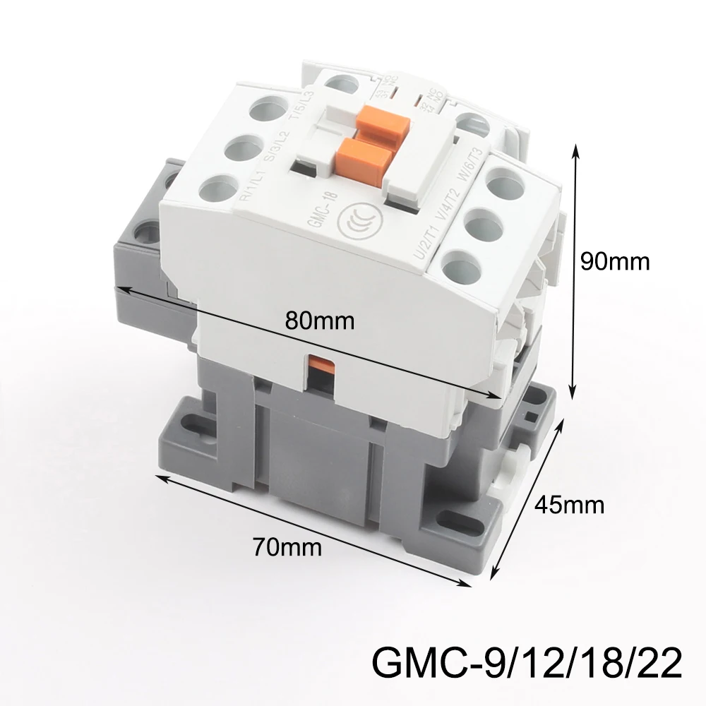 GMC-12A 220V 50/60HZ 3P AC электрические магнитный контактор переменного тока электродвигатель для защиты товаров для дома и электротехнического оборудования