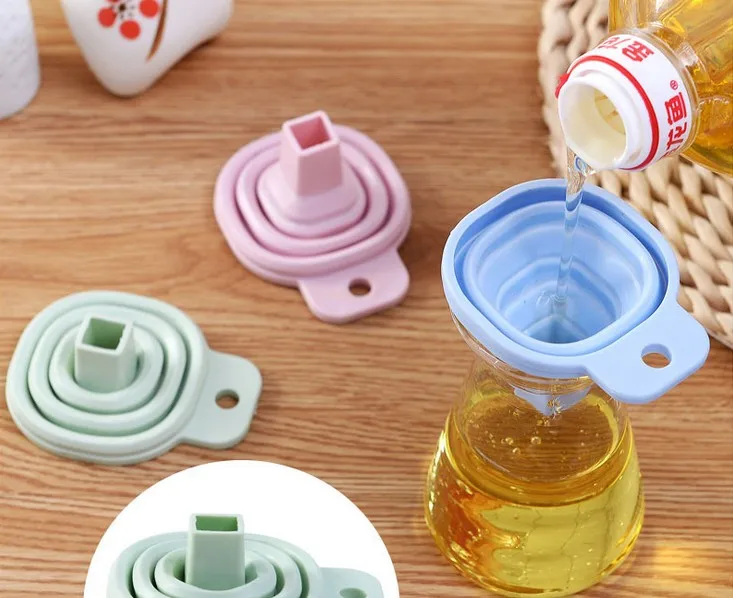 1 шт. складной кухонный прибор из силикона LF 130|hopper kitchen|funnel hoppersilicone gel foldable collapsible |
