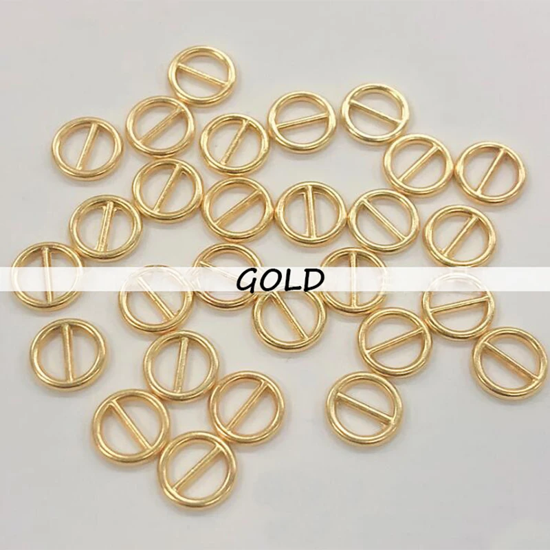 5 мм мини металлическая Золотая Серебряная бронзовая круглая кукольная Пряжка