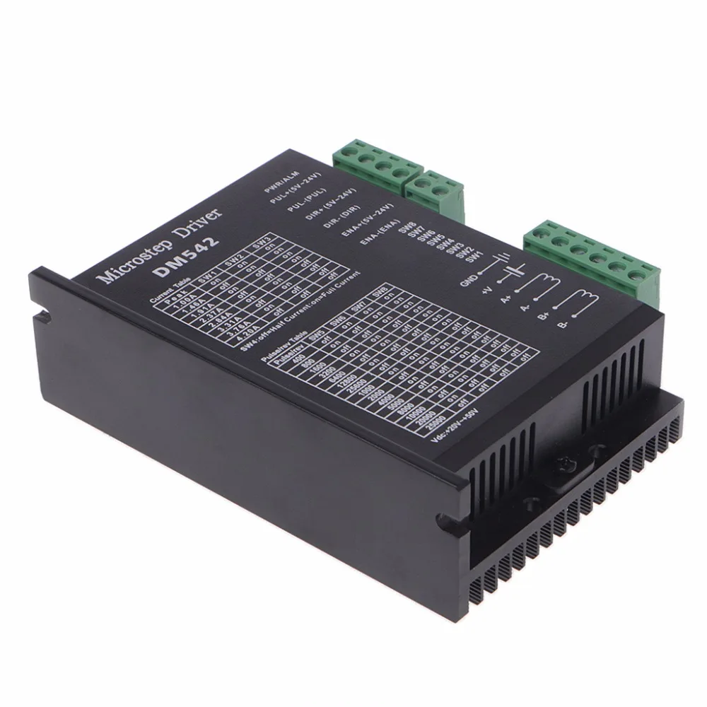 DC 24 60V DM542 Драйвер шагового двигателя для 57 86 серии 2 фазный цифровой шаговый