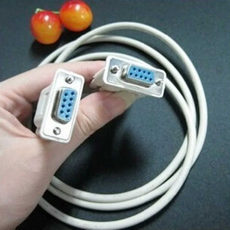 

DB9 Female To Female Serial Extension Cable RS232 Line Cross 1.5M COM Port Line