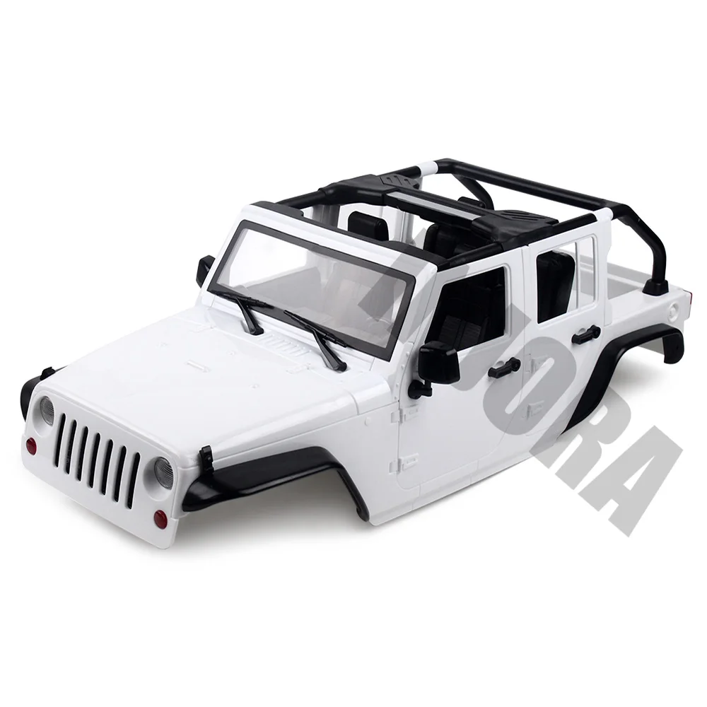 Unassembled White INJORA комплект в разобранном виде 313 мм Колесная база, откидной открытый корпус автомобиля для 1/10 RC Гусеничный осевой SCX10 90046 Jeep Wrangler - Цвет: Unassembled White