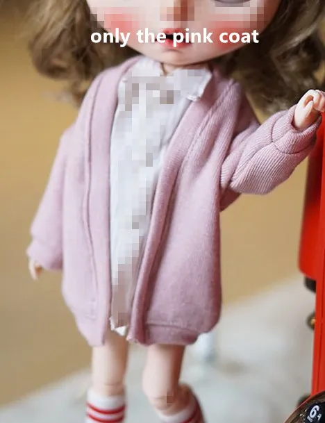 only pink coat Новинка; 1/6 кукла кардиган пальто Blyth пальто кукольный наряд Pullip кардиган 0612(подходит для blyth, pullip, озон, BJD, kurhn, Licca - Цвет: only pink coat