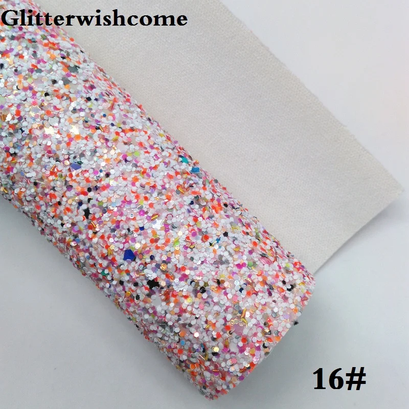 16 Glitterwishcome 21X29 см A4 размер винил для бантов массивный блеск кожа Fabirc искусственная кожа листы для бантов, GM181A - Цвет: 16