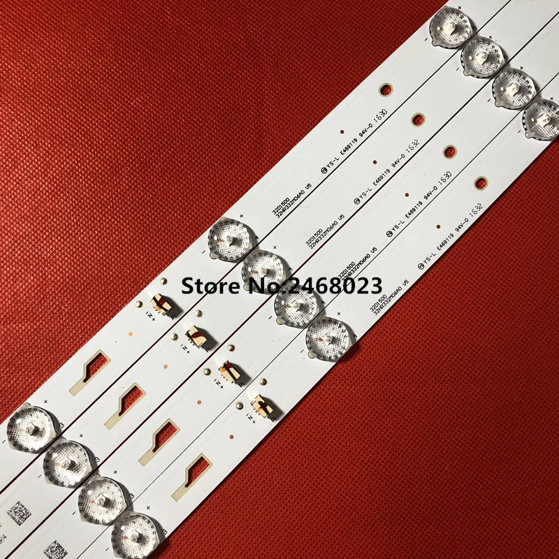 

1set=4pieces led backlight strip For Tos hiba 32L1500C strip 4C-LB320T-HR4 32HR332M06A0 V5 screen LVW320CSDX 1pcs=6led 54.20cm