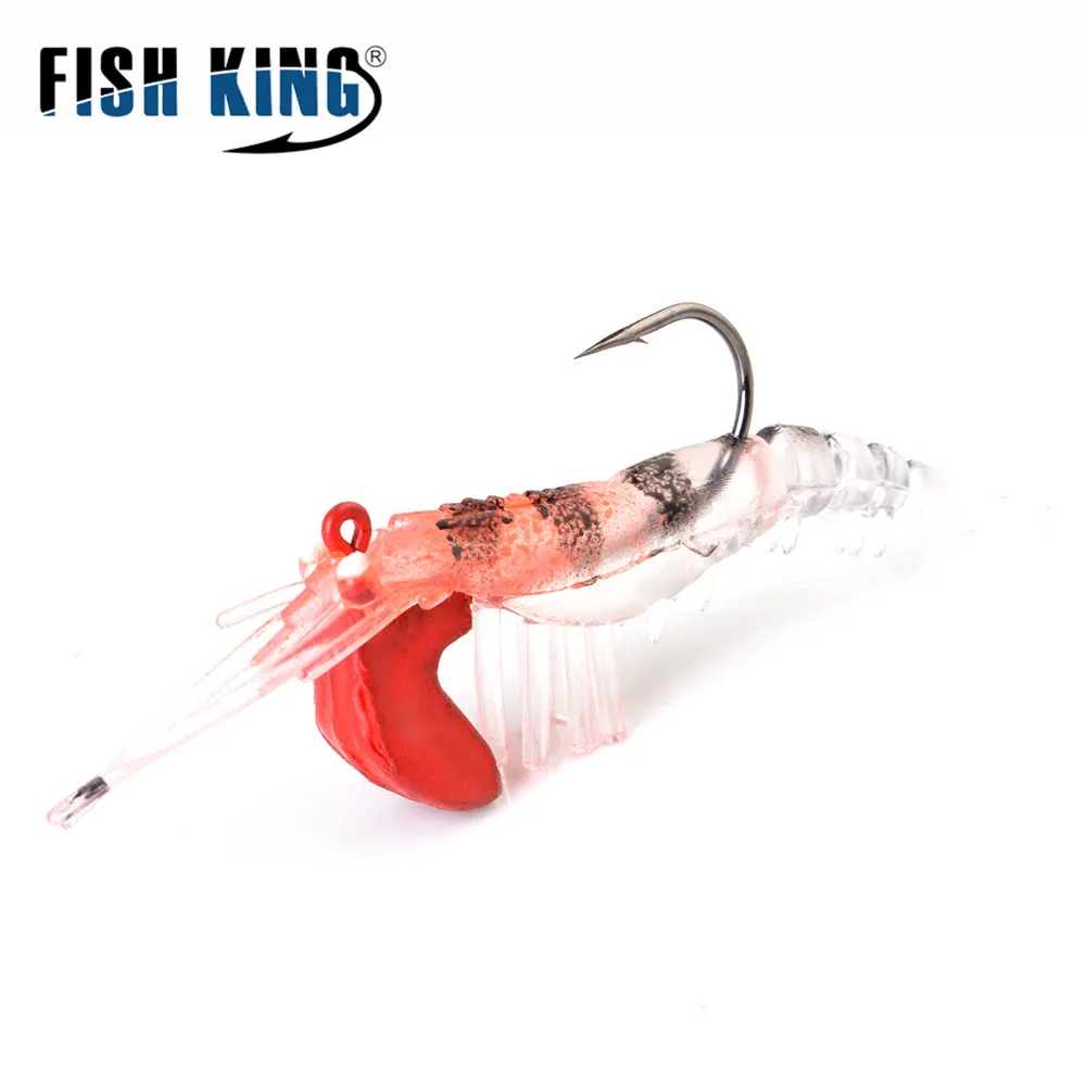 Рыбы король 7/14.5g мягкие рыболовные приманки Искусственные Креветки с Jig Head 7 см/10