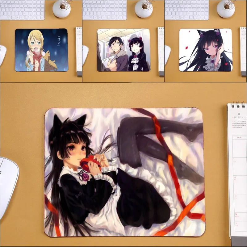 Коврик для мыши Mairuige Oreimo Gokou Ruri Black Cat Neko с милым рисунком аниме девушки мягкий