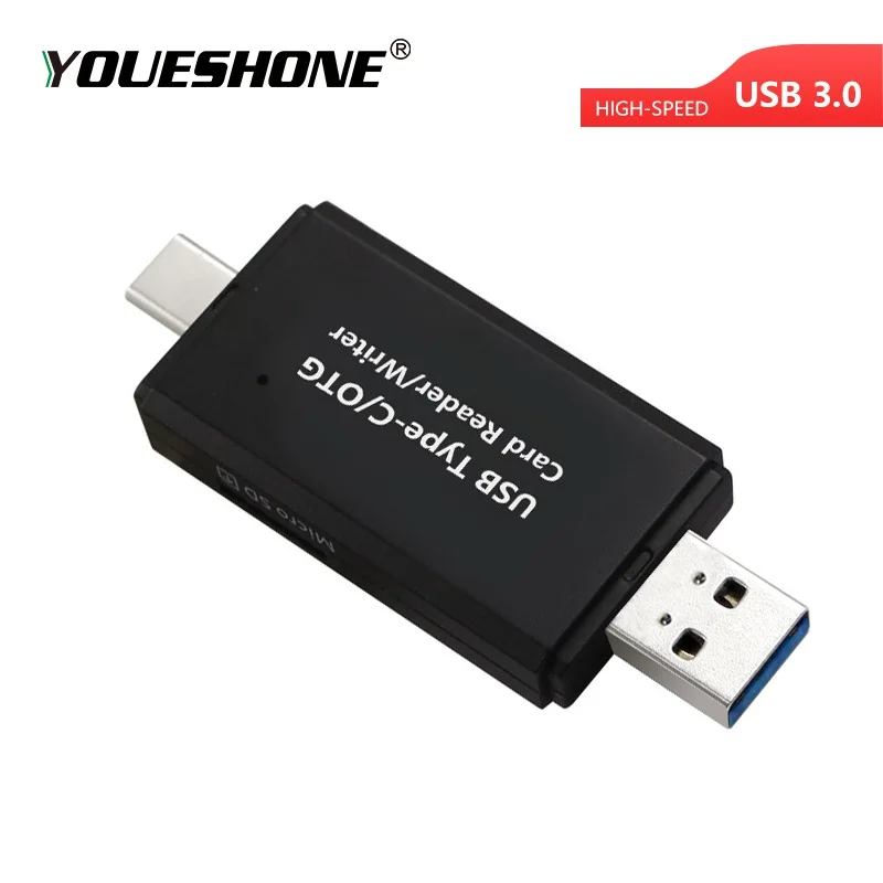 OTG кардридер 3 в 1 с разъемами типа C micro USB и Высокоскоростной 0 универсальный TF/SD