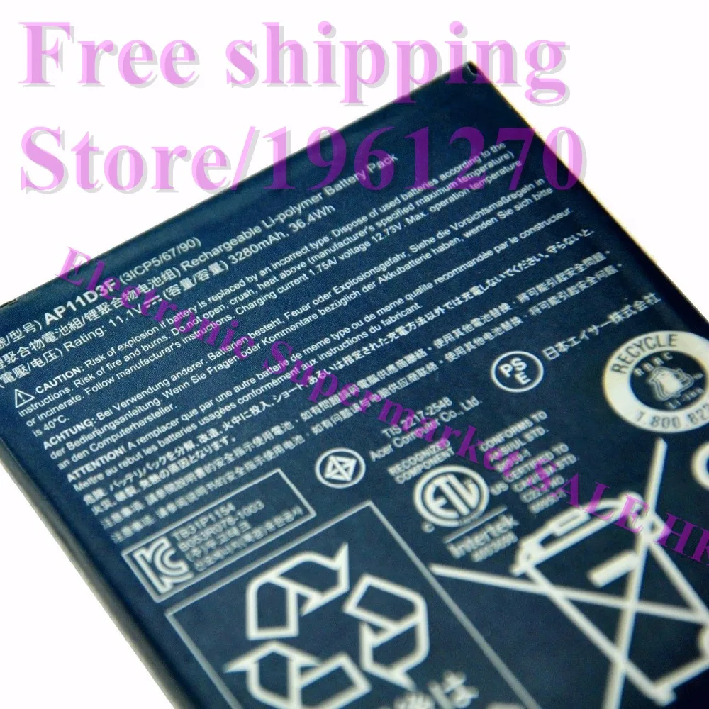 AP11D4F батарея для acer Aspire S3 13 3 дюйма серия Ultrabook ASS3 MS2346 391 6407 AP11D3F Батареи AKKU|battery for