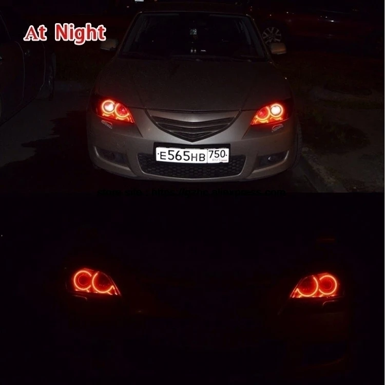 HochiTech для FORD Mondeo MK3 2001-2007 автомобильный Стайлинг RGB светодиодный Комплект «ангельские глаза демона» Halo кольцевой Дневной светильник DRL с пультом дистанционного управления