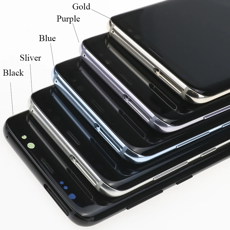 Супер AMOLED S8 lcd с рамкой для SAMSUNG Galaxy S8 G950 G950F дисплей S8 Plus G955 G955F сенсорный экран дигитайзер