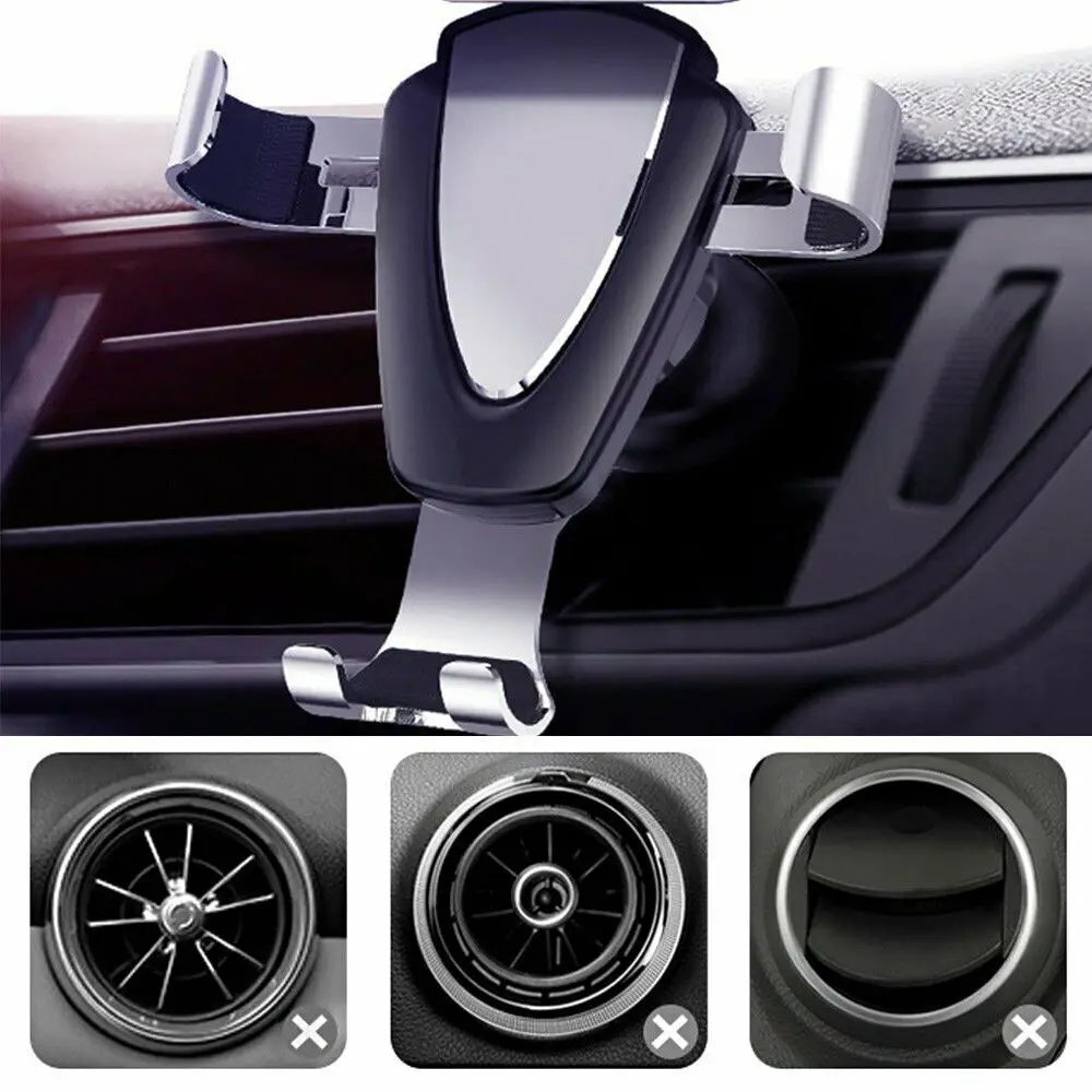 Gravity Car Smartphone Holder Air Vent Clip Mount Universal 360 Rotating Cell Phone Metal Stand Mobile Support | Мобильные телефоны