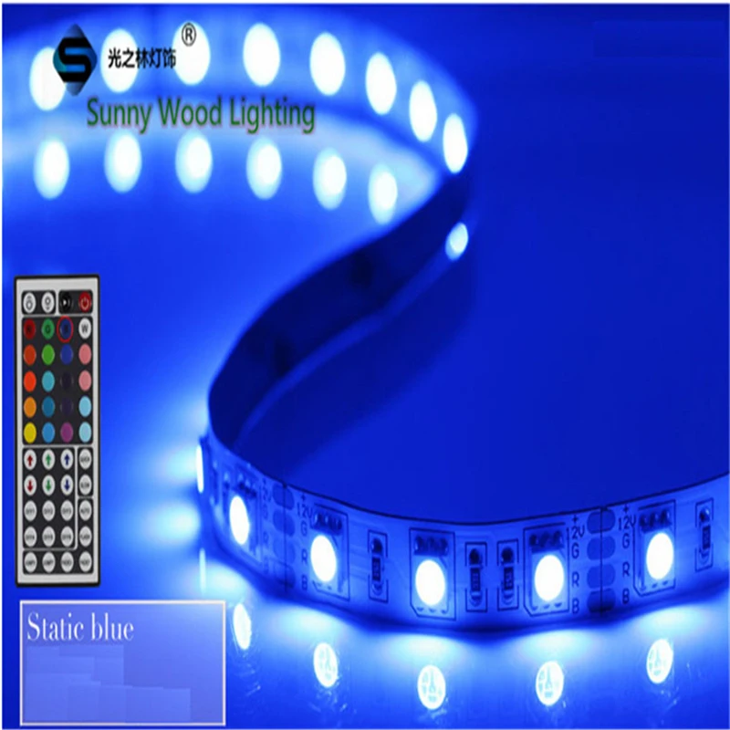 5 м/рулон 5050 60 светодиодов/м 24 В постоянного тока IP20 RGB мягкая лента светодиодная