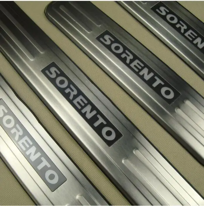 new car stainless steel door sill fit FOR 2003-2014 kia Sorento Welcome pedal led | Автомобили и мотоциклы
