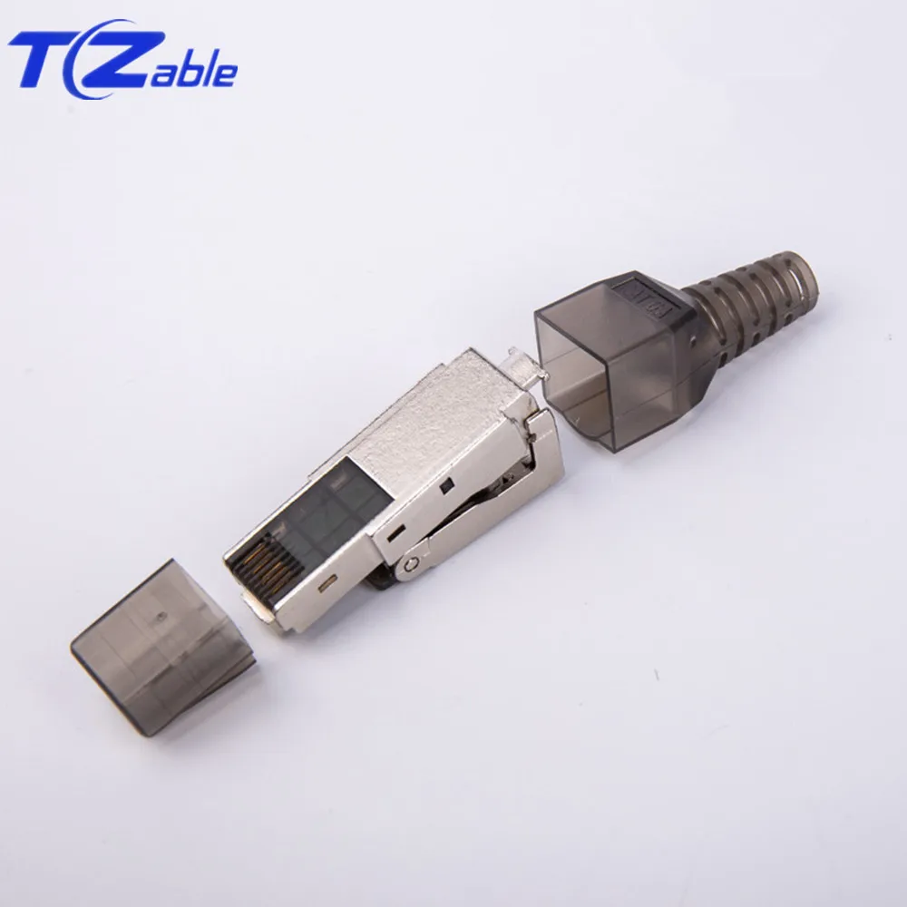 CAT6A RJ45 адаптер 10 Гбит/с экранированный RJ45 инструмент Бесплатный обжимной кабель Разъем Ethernet разъем для CAT.6A CAT7 Ethernet кабели Разъемы