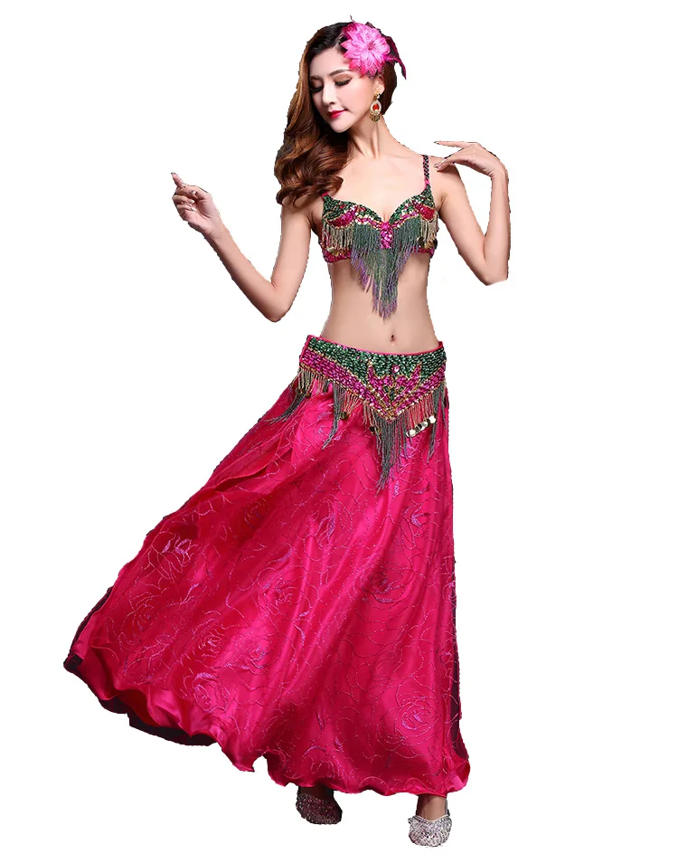 Костюм для танца живота танцевальная одежда выступлений индийский стиль